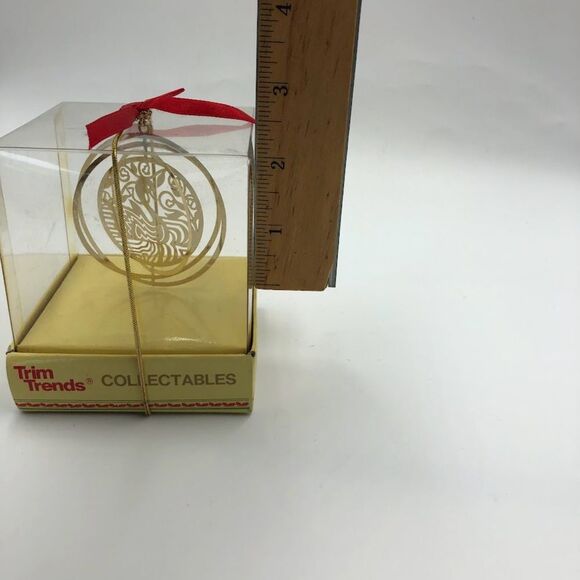 Vintage Trim Trends Gold Tone Christmas Tree Ornament Swan Bird Dove - Picture 8 of 10